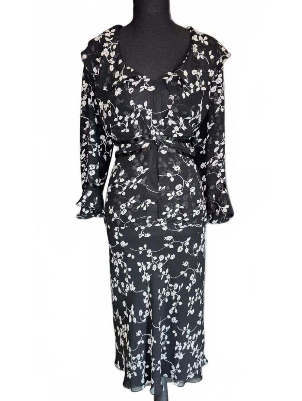1990's -D.W. Studio by David Warren NY- Dress Set, Size 14